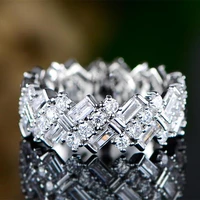 fashion micro paved crystal zircon stone ring luxury romantic love engagement wedding jewelry rings for women accessories