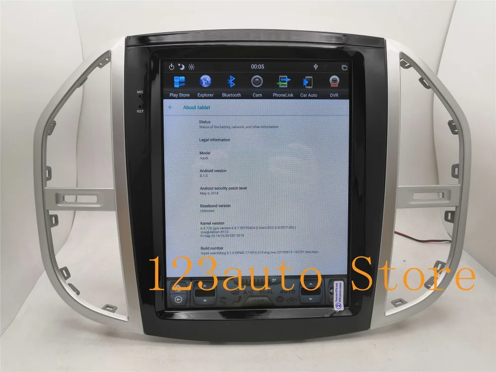 12,1 дюймов вертикальный Tesla стиль Android 8,1 автомобильный DVD gps плеер Авто Навигация радио для Benz mercedes VITO Metris