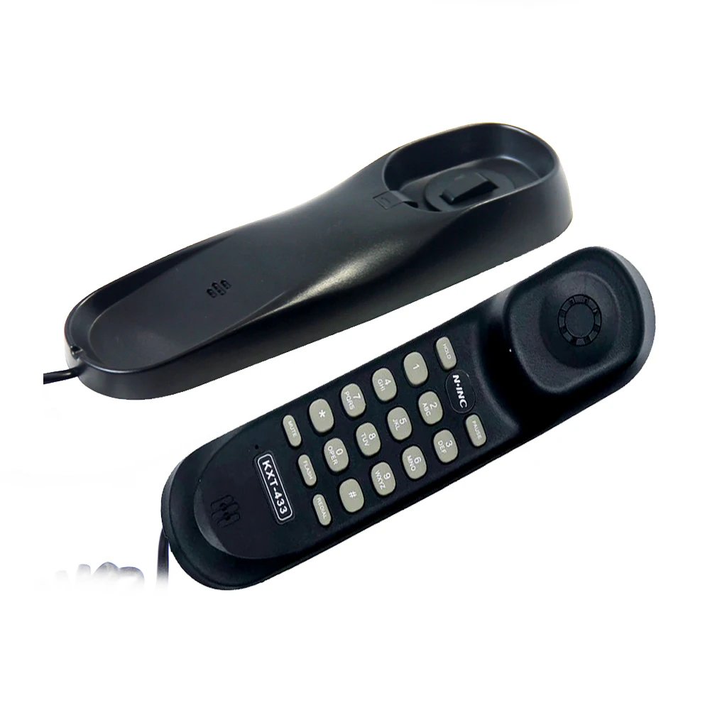 Проводной тонкий черный телефон Популярный Настольный/Настенный стационарный