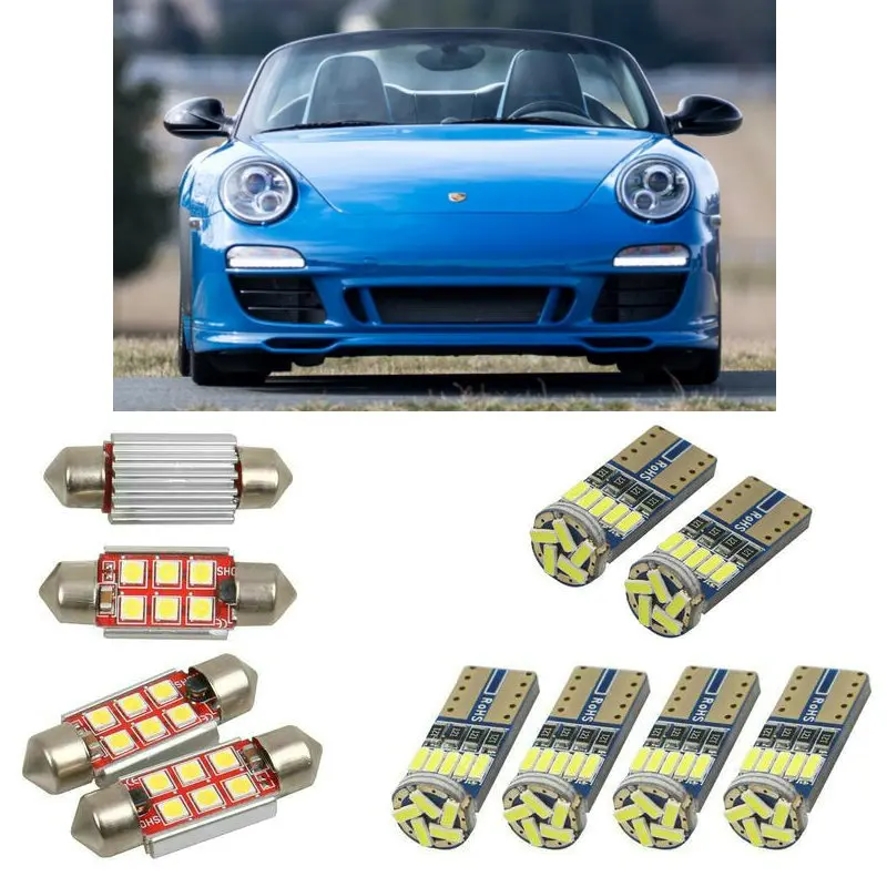 

Внутренний СИД автомобиля светильник s для porsche 911 Кабриолет 997 Кабриолет автомобильные аксессуары фонарь для багажника светильник номерног...