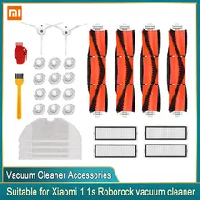 For XiaoMi 1 1S Roborock  S5 S6 Pure Accessories Vacuum Cleaner Parts Washable Mop Cloth HEPA Filter Main Brush Side Brush