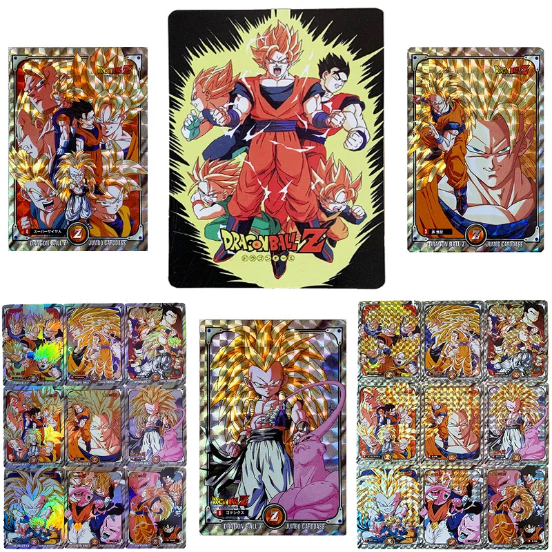 

Dragon Ball Z Son Goku Broli Vegeta IV Gotenks Trunks Majin Buu 9pcs Classic limited collection CARD Rainbow Flash card kid toy
