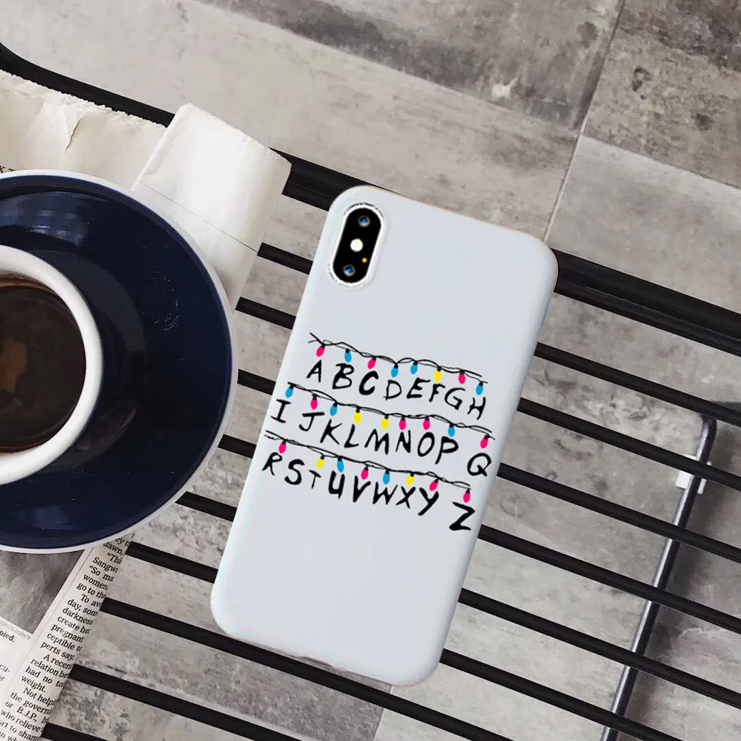 -5 Чехол Stranger Things с рождественскими огнями для iphone 7, 6 S, 8 Plus, X, XS, XR, XS, MAX 11, мягкий матовый Силиконовый чехол для телефона, задняя крышка, чехол - Цвет: -5