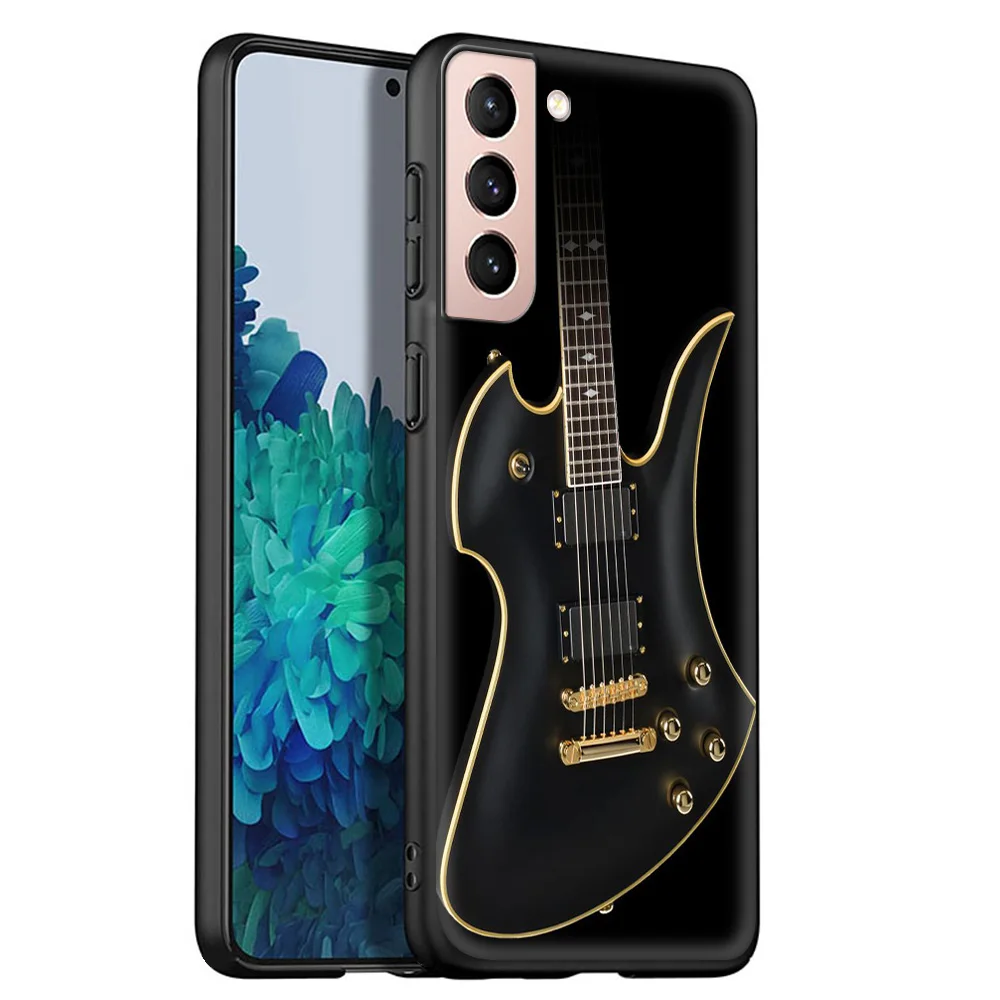 

Bass Guitarra Luxury Soft Phone Case for Samsung Galaxy Note 20 Ultra Note 10 Lite 9 8 Plus 5G Shockproof Cover Shell