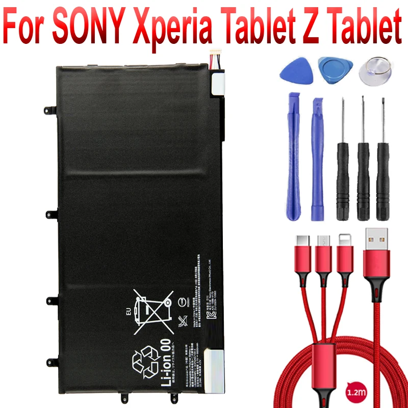 Аккумулятор LIS3096ERPC 3 7 в 6000 мА · ч для SONY Xperia Tablet Z 1ICP3/65/100-3