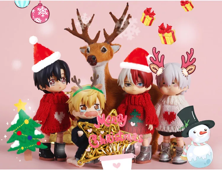 Новый [1/12 кукольный свитер] OB11 кардиган Ob11 шляпа 1/12BJD Кепка одежда (подходит для