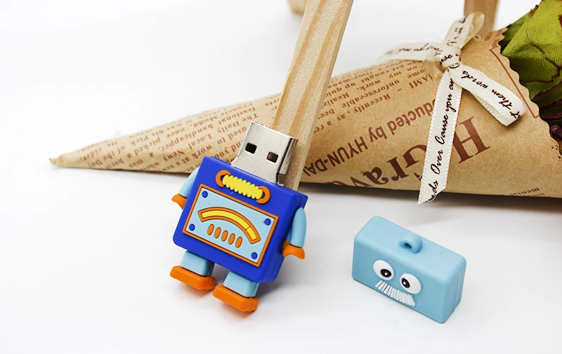 Мультфильм USB флэш-накопитель прекрасный Монстр Робот 64 ГБ 32 ГБ 16 ГБ 8 ГБ карта памяти U диск флэш-диск креативный подарок мини-накопитель