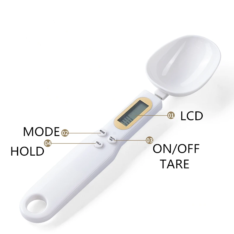 

0.5g-500g LCD Digital Measuring Spoons High Precision Electronic Weigh Scoop Powder Liquid Particles Kitchen Weighing Scale