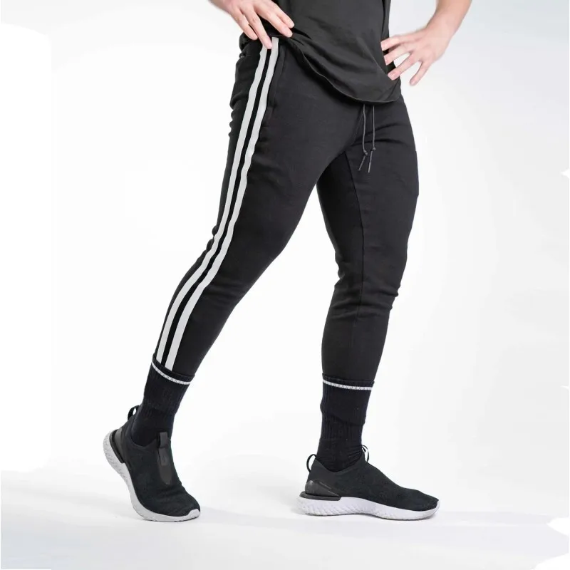 Мужские спортивные штаны для бега на молнии футбола тренировок эластичные