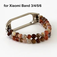 agate jewelry women mi band 7 watch bracelet for xiaomi mi band 6 5 4 3 watchband beads strap on mi band 4 for women girl dressy