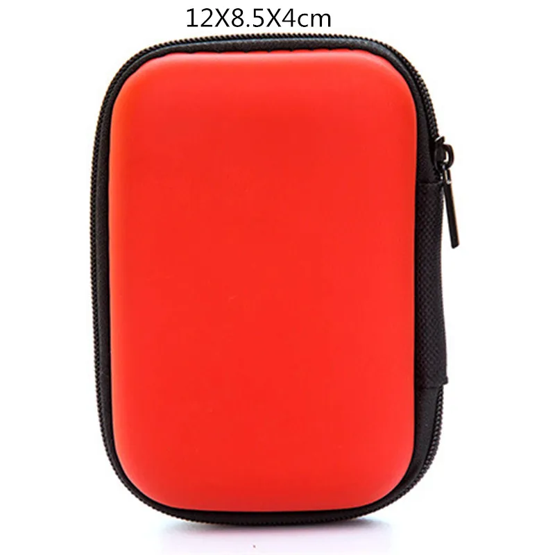Red-12X8.5X4cm Органайзер проводов для наушников коробка для передачи данных кабель коробка для хранения Чехол Контейнер для монет наушники защитное зарядное устройство коробка для карт Чехол Контейнер - Цвет: Red-12X8.5X4cm