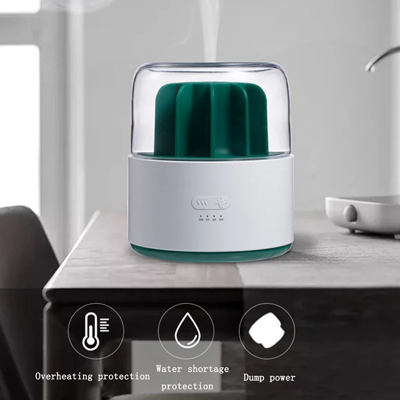 

200ML Cactus LED Ultrasonic Aromatherapy Air Humidifier US Plug