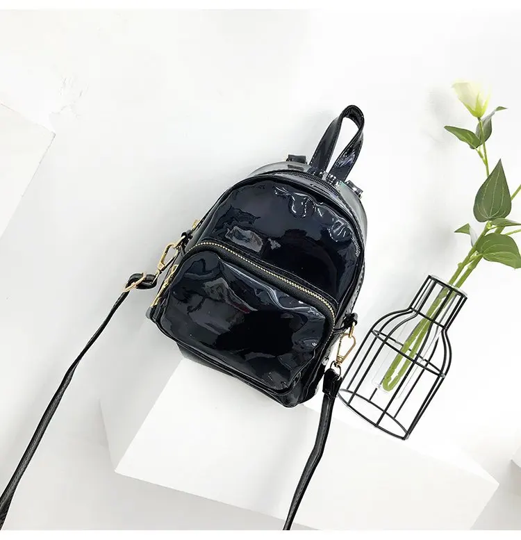 

Bright laser mini backpack women's new Korean fashion casual multi-use backpack shoulder messenger bag