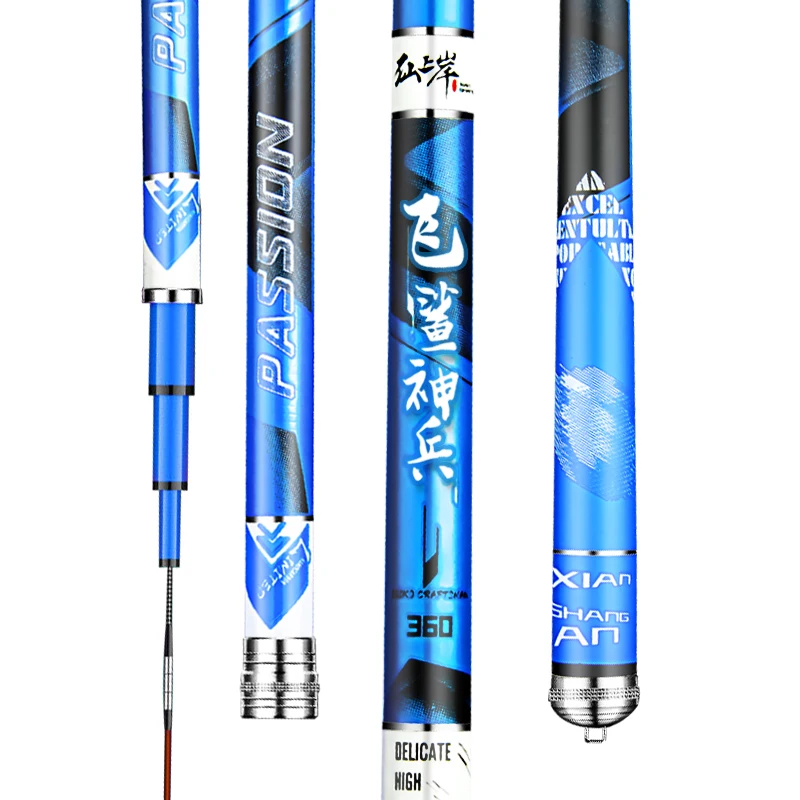 Enlarge 3.6M-8.1M Taiwan Fishing Rod 4H 5H Super Hard Hand Pole Carbon Fiber Telescopic Wedkarstwo Olta De Pesca Carp Sticks