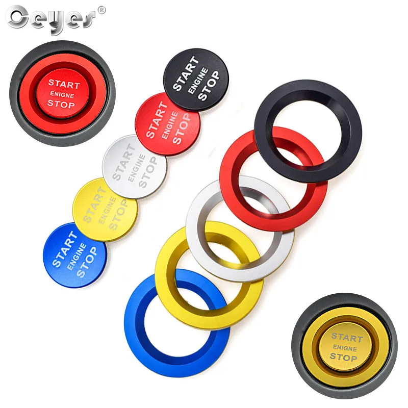 Чехлы Ceyes для автомобильного двигателя запуска и остановки зажигания стикер