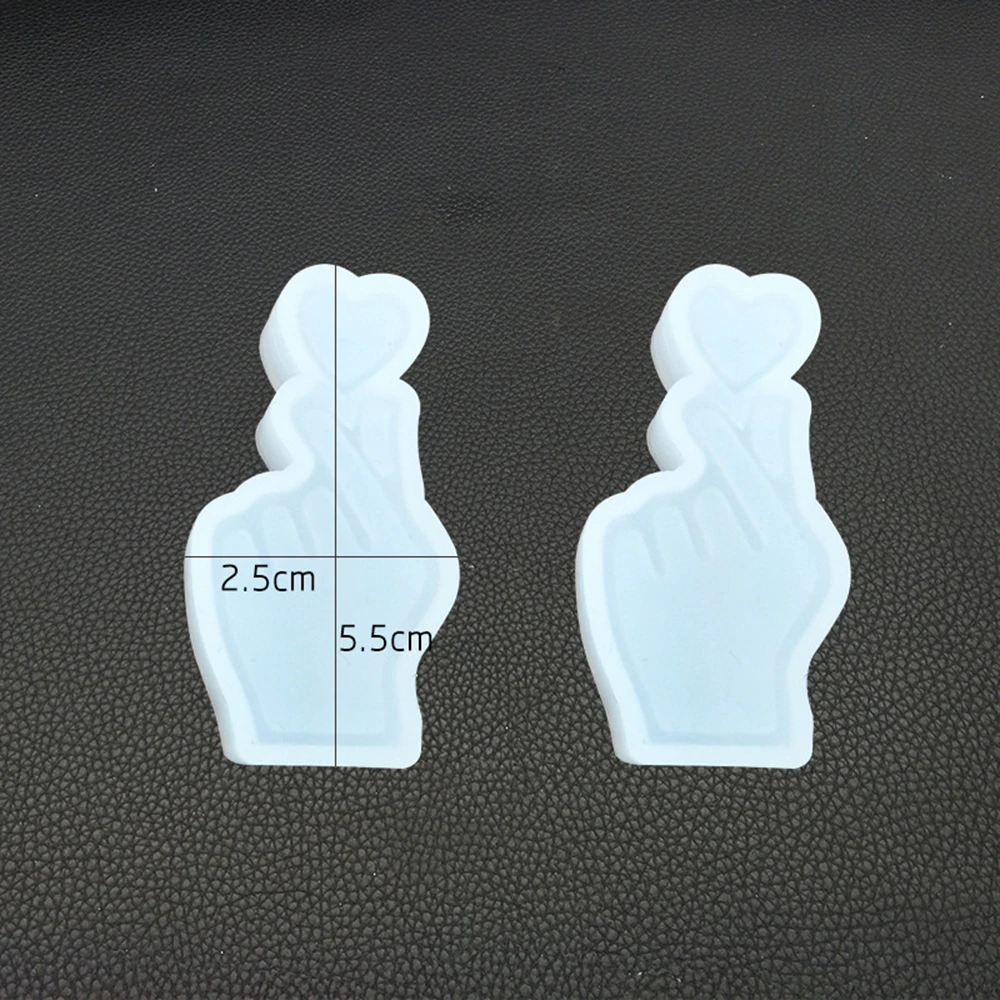 Палец сердце силиконовая форма для торта Корейская рука из кабошона