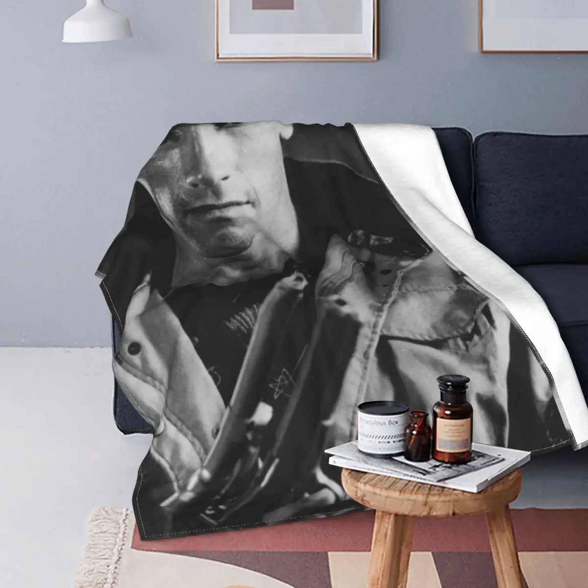 

Mantas de T-1000 Terminator, manta de forro polar с принтом Арнольда Шварценеггера, Ultra suave, para ropa de cama de viaj