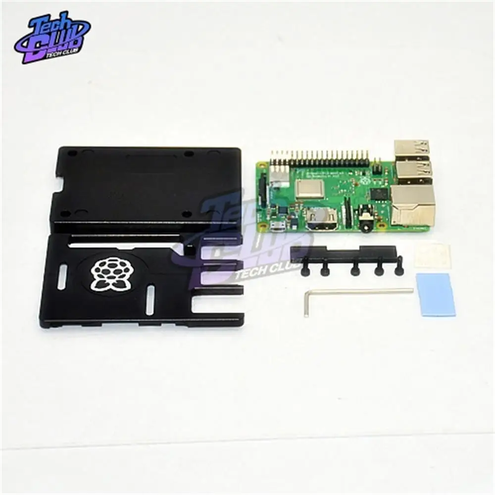 Чехол для Raspberry Pi 3 Model B + черный алюминиевый чехол с ЧПУ ультратонкий