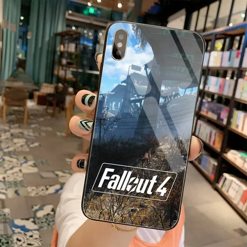

HUAGETOP game Fallout 4 Soft black Phone Case Tempered Glass For iPhone 11 Pro XR XS MAX 8 X 7 6S 6 Plus SE 2020 case