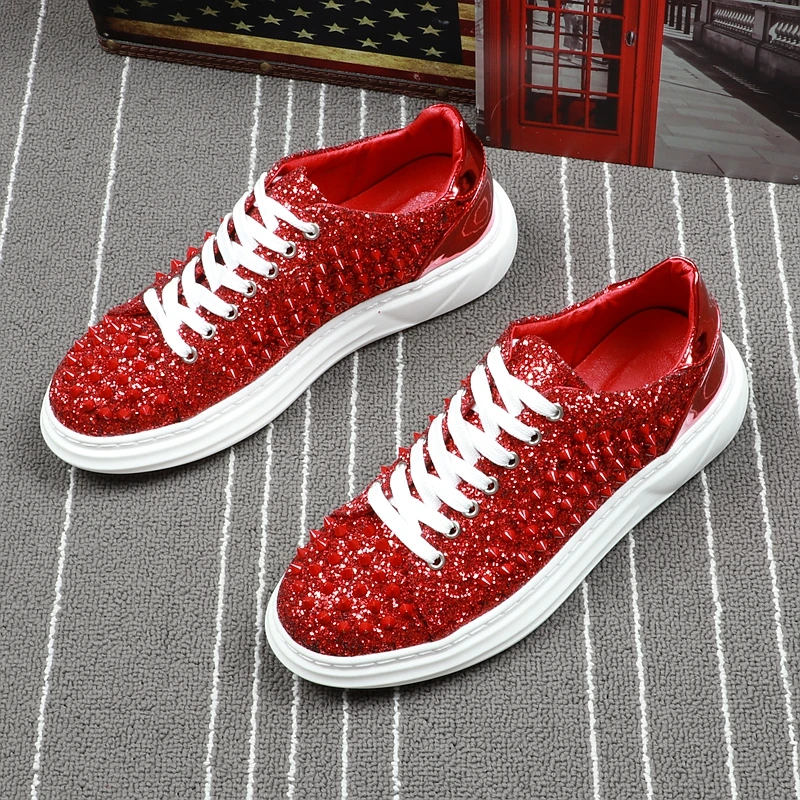 Мужские туфли с заклепками Повседневные Вечерние из натуральной кожи