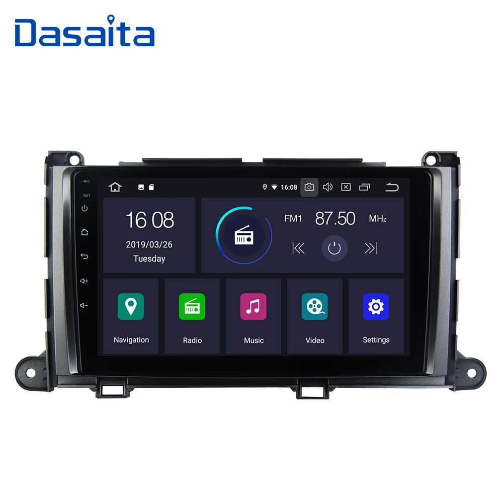 Dasaita 9 &quot1din автомобильное радио Android 0 для Toyota Sienna XL30 мультимедиа 2010 2011 2012 2013 2014