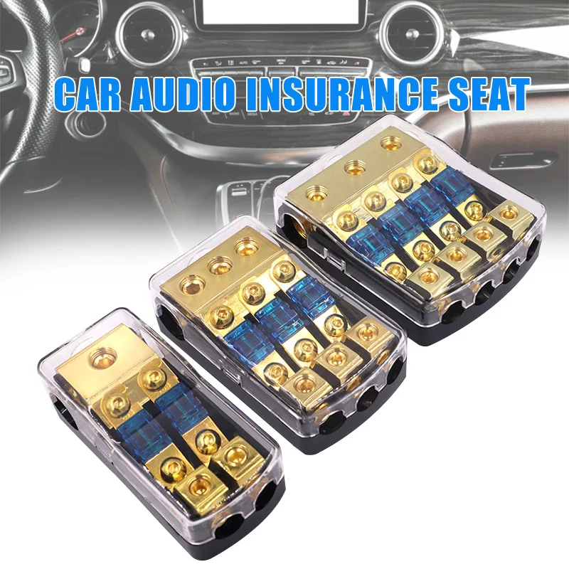 1x 60A Refit Adapter Amplifier Circuit Stereo AFS Style Zinc Alloy  Regular Car Fuse Holder Box for Auto Truck Boat Audio System