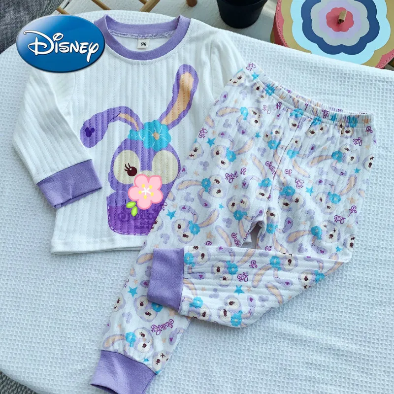 

Original Disney Mickey Mouse Donald Duck Girl Pajamas Cotton Long Sleeve Homewear Set Toddler Girl Clothes Girl Clothes Outfits