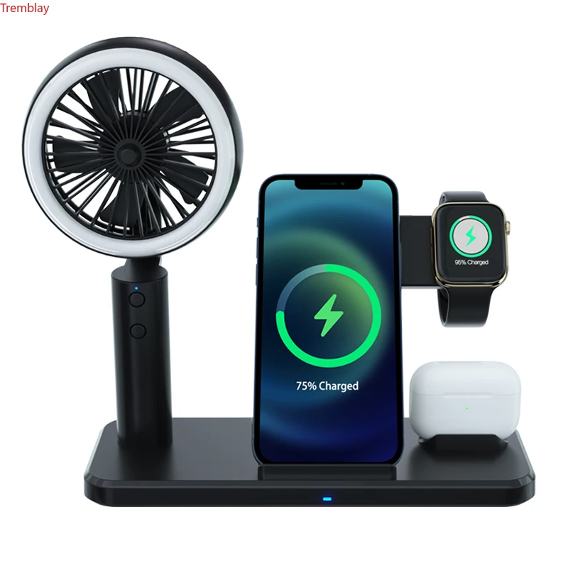 

Беспроводное зарядное устройство 4 в 1 Qi, док-станция для зарядки iPhone 11 XR Xs AirPods Samsung Note 9 S10 Plus Xiaomi Phone L60