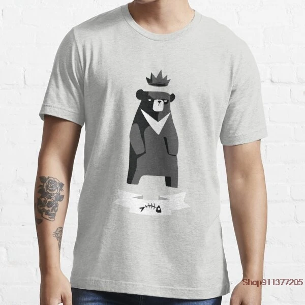 

Медведь на Луне 100% хлопок Повседневная одежда с коротким рукавом мужская футболка с О-образным вырезом модный уличный стиль для мужчин футб...