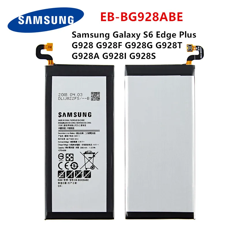 

SAMSUNG Orginal EB-BG928ABE 3000mAh Battery For SAMSUNG GALAXY S6 Edge Plus + G928 G928F G928G G928T G928A G928I G928S G9287