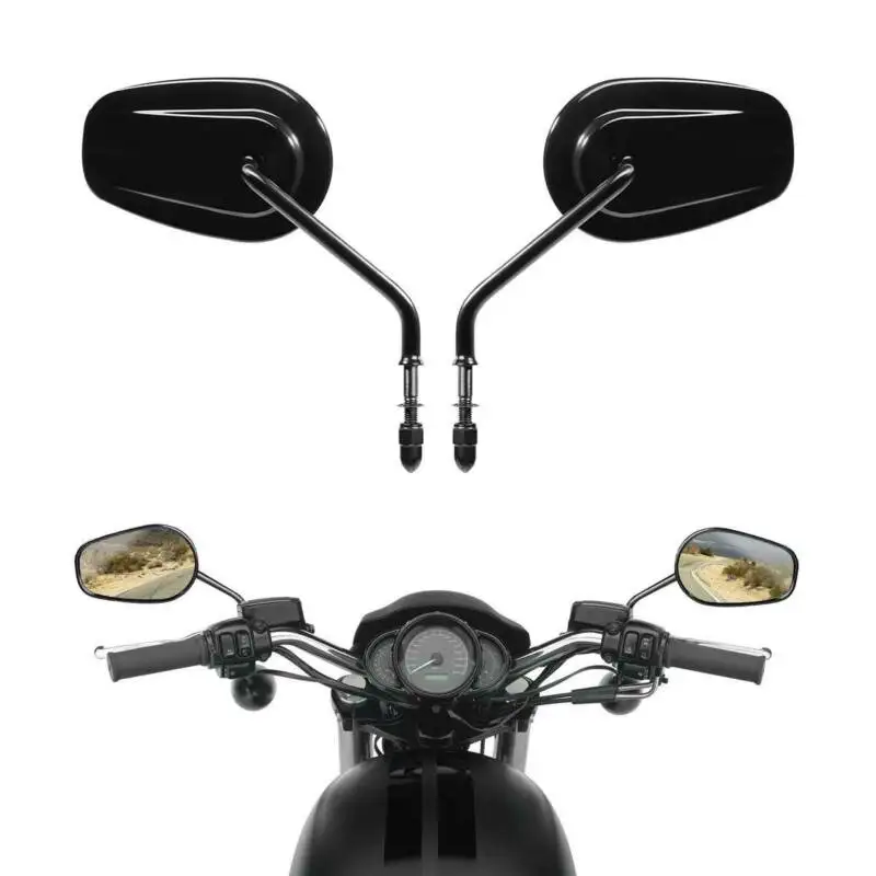 Боковое зеркало заднего вида 8 мм для Harley Street XG500 XG750 VRSCAW V-ROD Touring SPORTSTER Dyna Bobber Softail