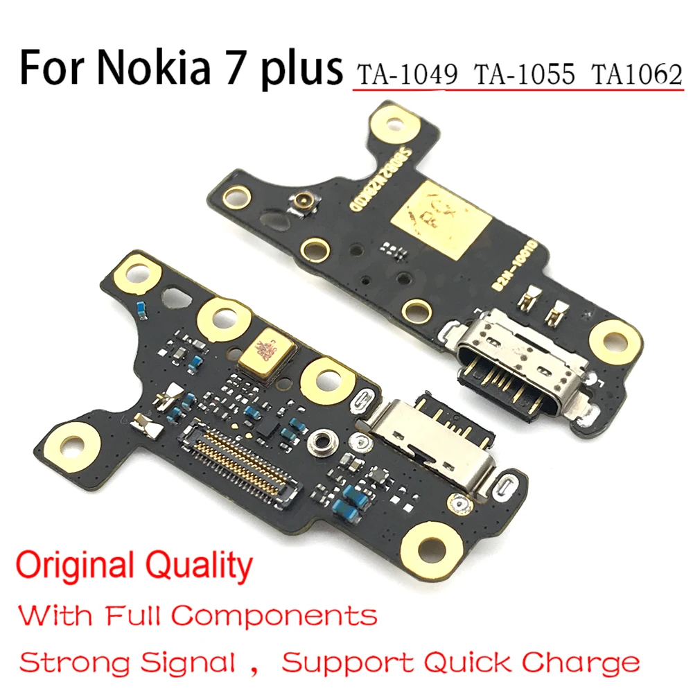 10 шт./лот для Nokia 7 plus + TA-1049 1055 1062 Type-C USB-порт зарядки док-станция антенна разъем