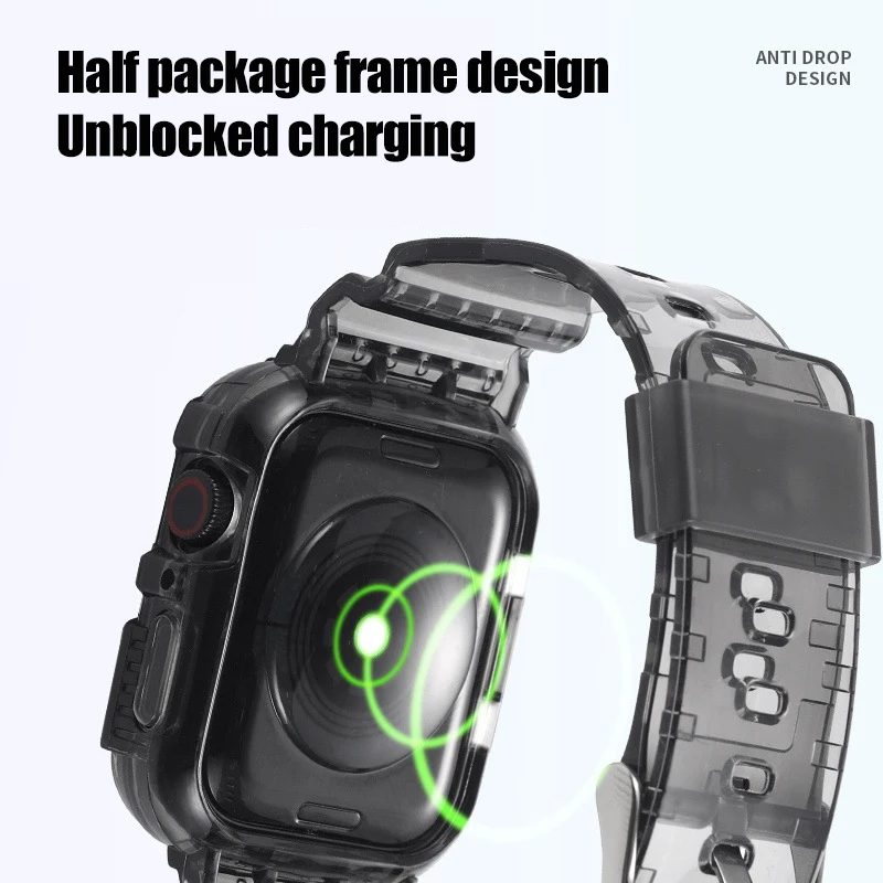 Case+Strap For Apple Watch 8/7 45mm 41mm Band Protection Smartwatch 321 42mm38mm Bracelet for iWatch Series SE654 40mm44mm Cover