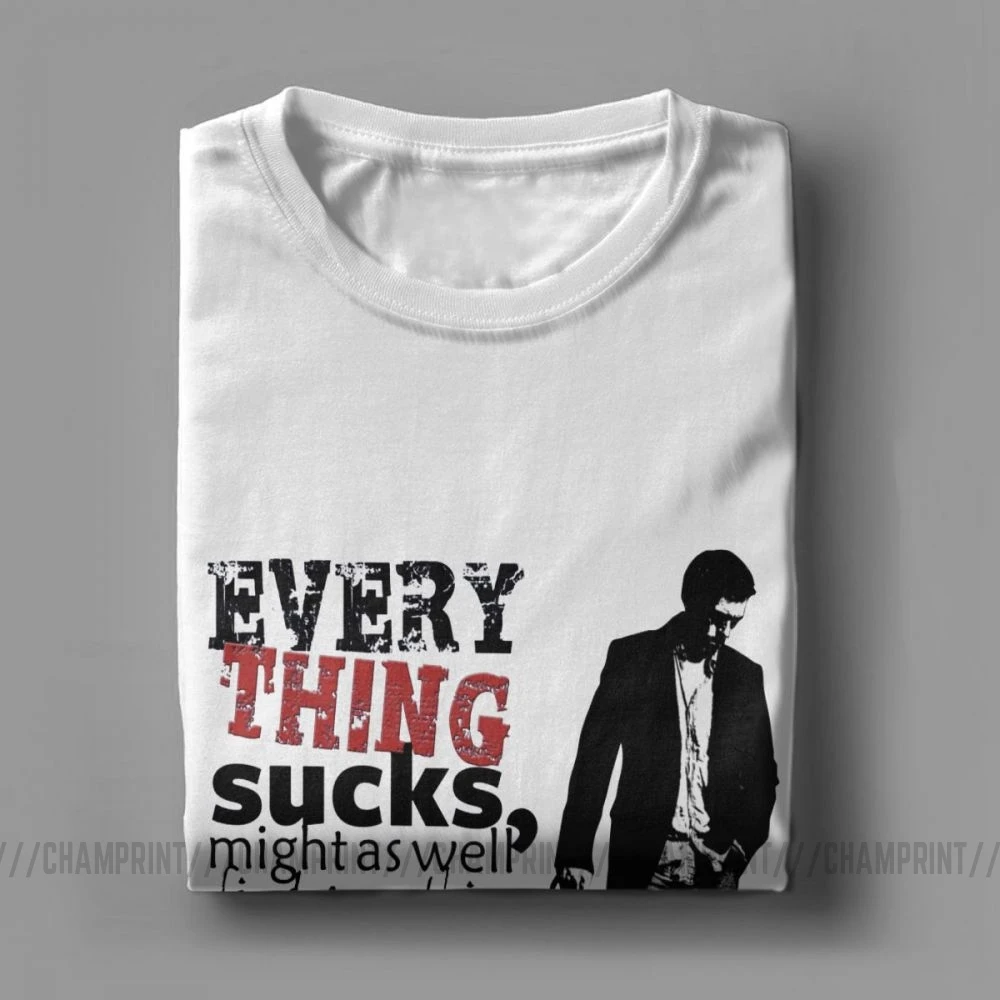 Мужские футболки Dr House MD Everything смешные с коротким рукавом топы круглым вырезом