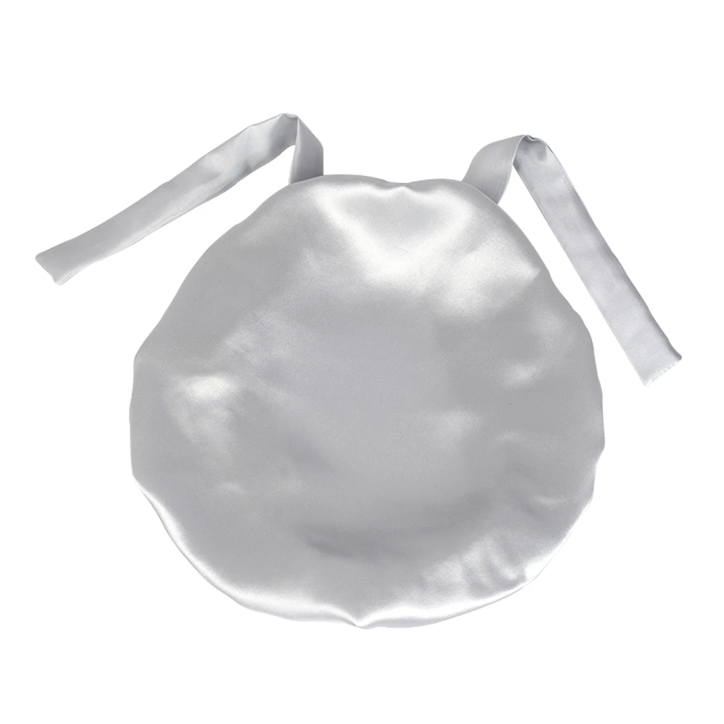 Mulberry Silk Nightcap Sleeping Cap Pure Hair Wrap Adjustable Elastic Band Beanie | Дом и сад