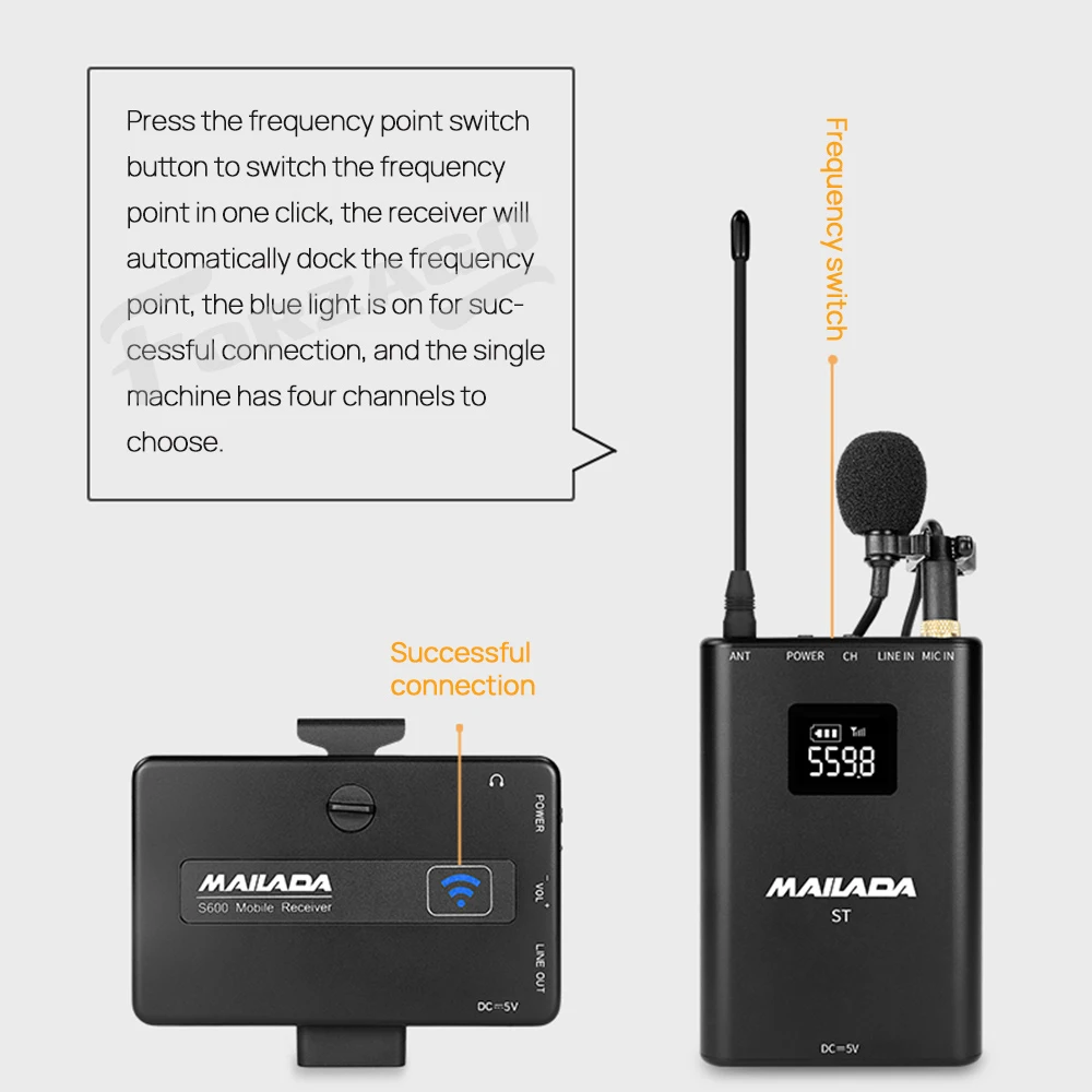 Конденсаторный микрофон Mailada S600 устройство для записи видео мониторинга