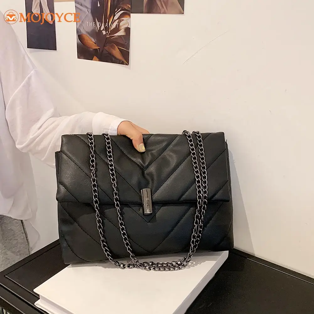

Модные Женские однотонные туфли из PU искусственной кожи, сумка-клатч Повседневная Женская цепочка чистого серебра Цвет защелкой, сумки в ру...