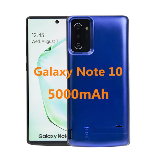 Blue 6000 мАч ультра тонкий резервный внешний аккумулятор чехол s для samsung Note 10 чехол для внешнего аккумулятора чехол s для samsung Galaxy Note 10 Plus - Цвет: Blue