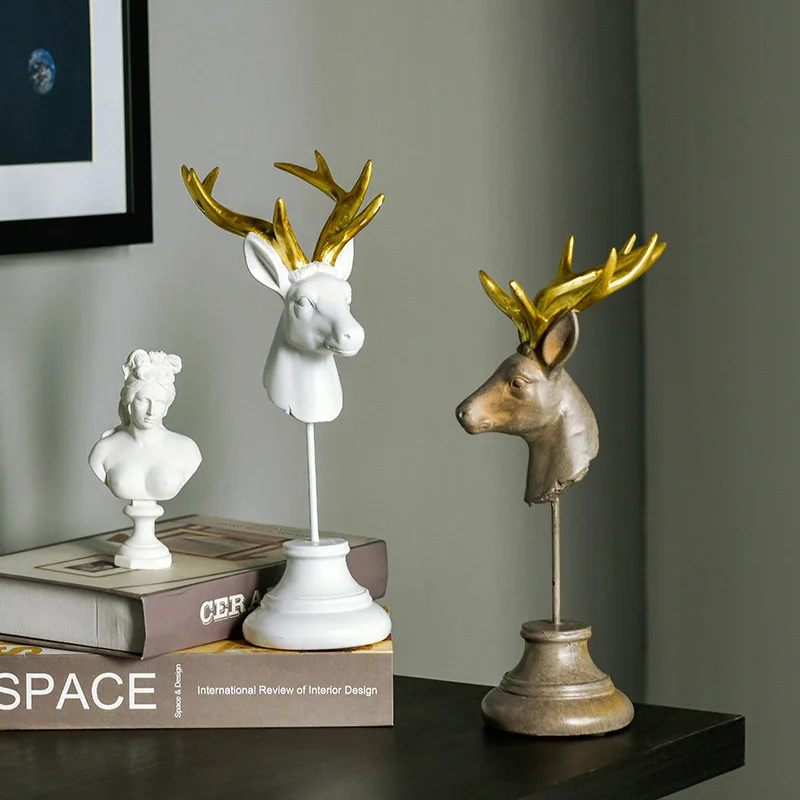 Винтажная Подставка для хранения украшений с головой оленя украшение дома