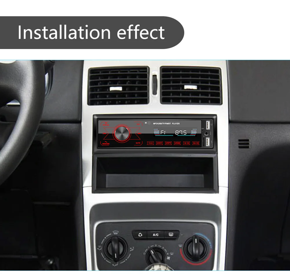 Авторадио FM Bluetooth freistrecheinrich MP3 USB/SD MMC порт 1DIN Автомобильный плеер радио может касаться кнопок