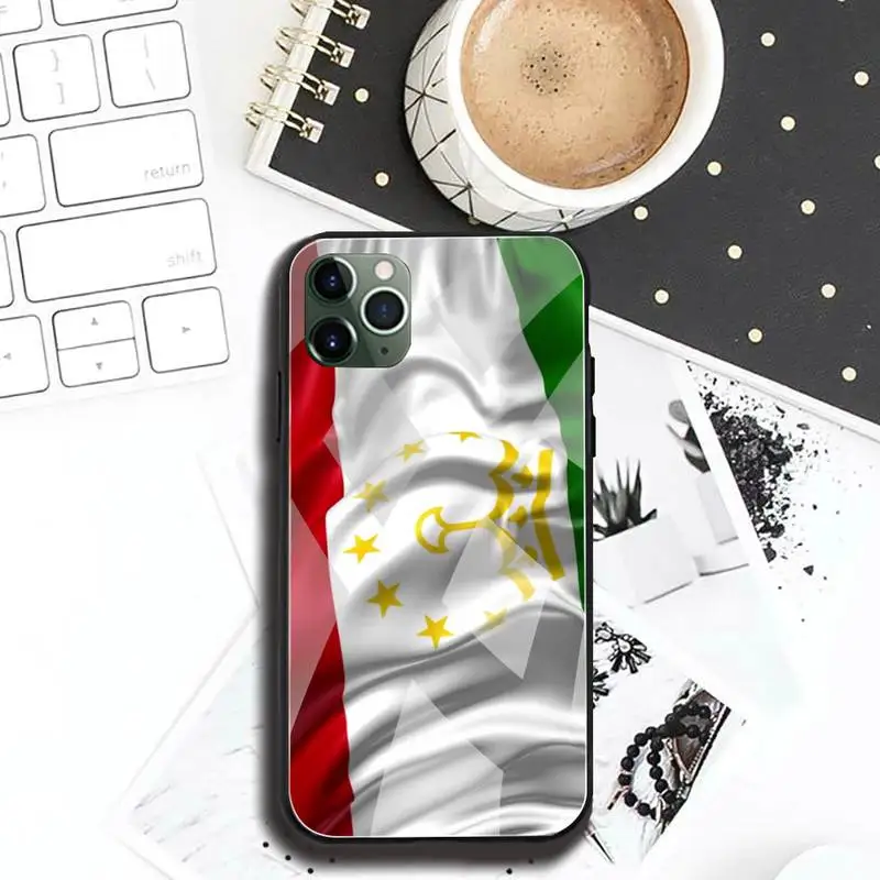 

Tajikistan National flag Phone Case Tempered Glass For iPhone 11 Pro XR XS MAX 8 X 7 6S 6 Plus SE 2020 case