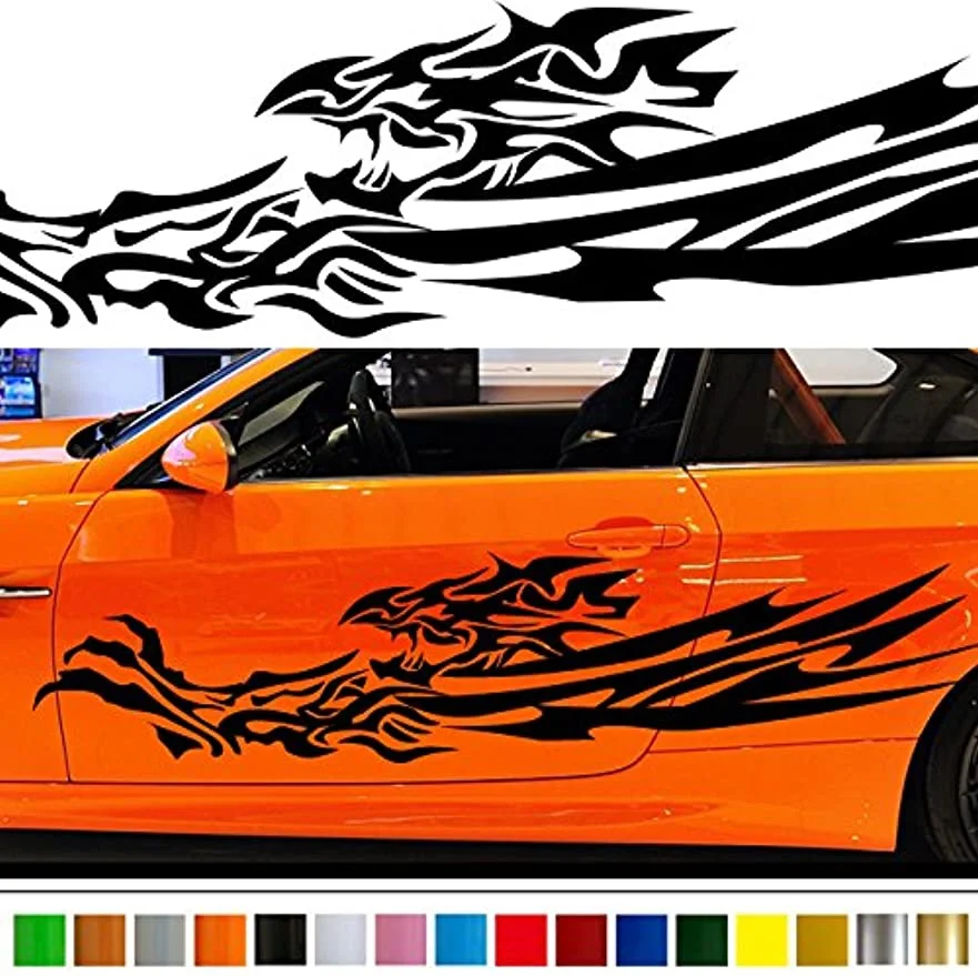 

2PC Universal Side Skirt Car Door Sticker Decal Automobiles Auto Accessories
