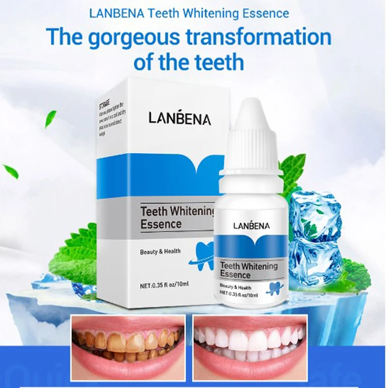 

Эссенция LANBENA для отбеливания зубов и гигиены полости рта, отбеливание зубов, зубная паста, жидкая эссенция для ухода за полостью рта