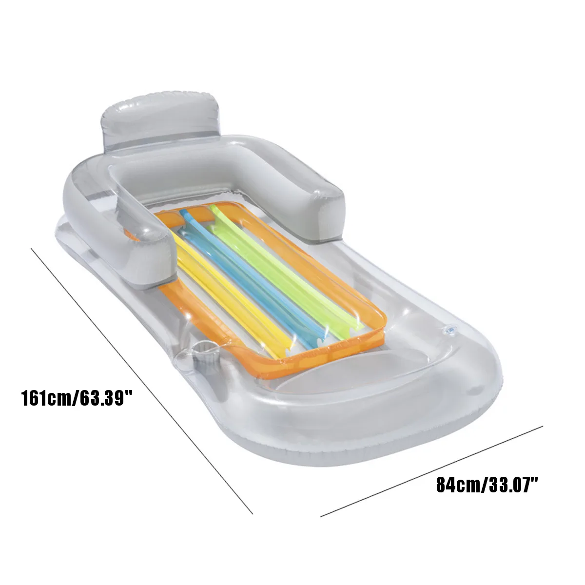 Inflatable Floating Row Beach Swimming Air Mattress Pool Floats Lounge Sleeping Bed for Water Sports Party 161x84cm | Спорт и
