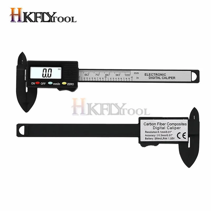 Штангенциркуль практичный 100 мм пластиковый электронный цифровой