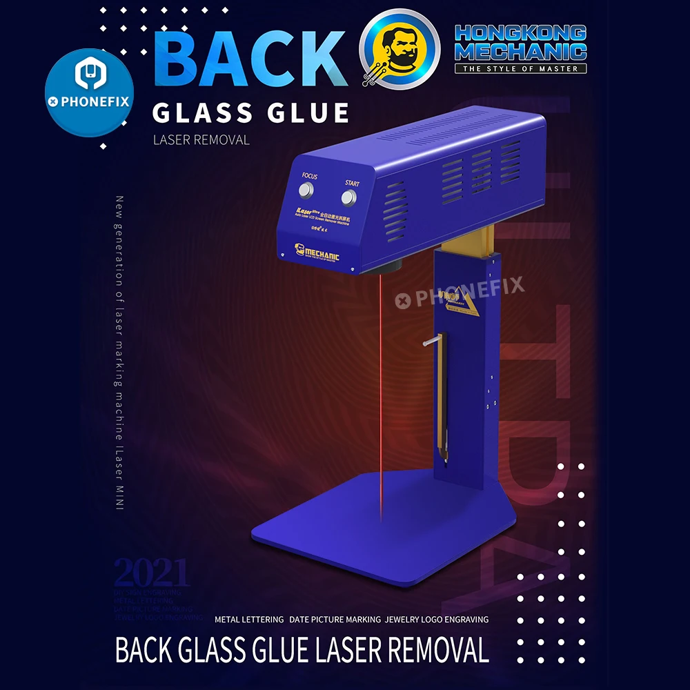 

2021 Mechanic Auto Focus Laser Machine Mobile Phone Back Glass Remover LCD Frame Separator Precision Laser Engraving Machine