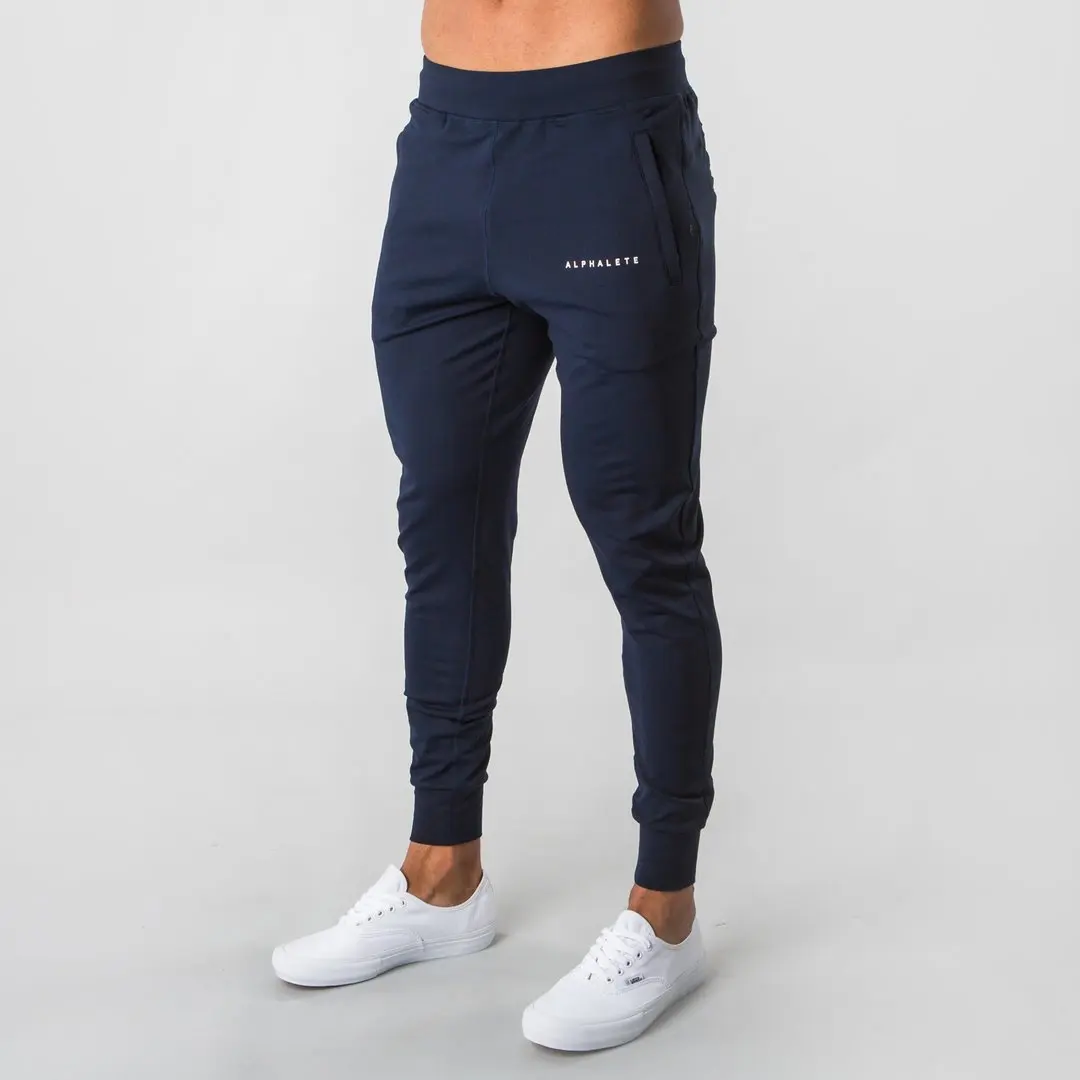 ALPHALETE Style Mens Brand Jogger Sweatpants Man Gyms Workout Fitness Cotton Trousers Male Casual Fashion Skinny Track Pants