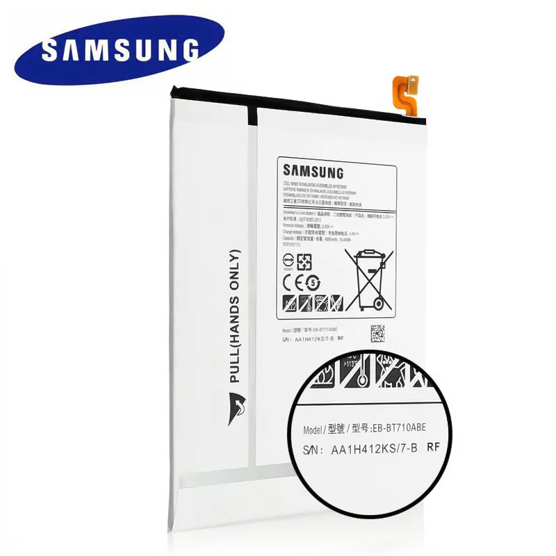 Оригинальная замена батареи Samsung для Galaxy Tab S2 8.0 T710 T715 T715C SM T713N T719C EB-BT710ABE EB-BT710ABA 4000mAh on.