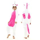 Детская Пижама-Кигуруми для девочек, Мультяшные животные, пижама, единорог, одежда для сна для подростков, комбинезон для детей 4-12 лет