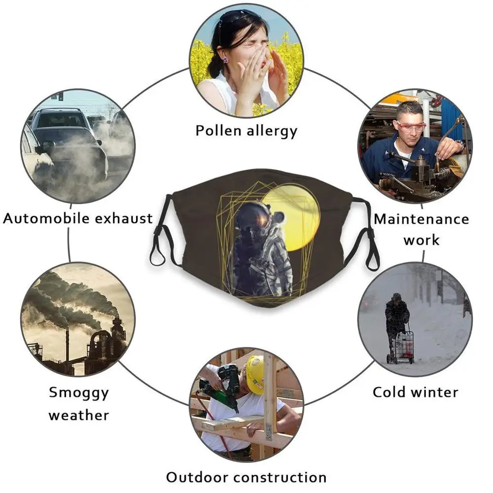 

The Astronaut Custom Design For Child Adult Mask Anti Dust Filter Print Washable Face Mask Astronaut